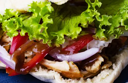 De pulled chicken.